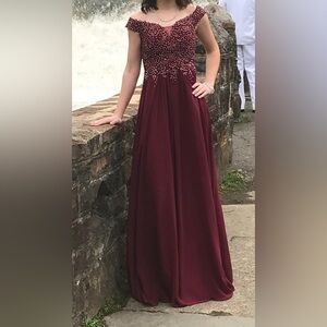 Burgundy Prom Dress